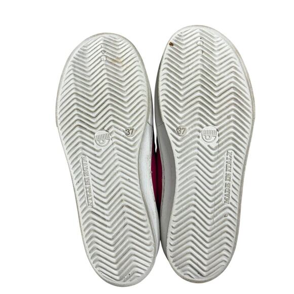 Chiara Ferragni Vroom Patent Leather Slip On Sneakers Pink Size 7 - Picture 6 of 7